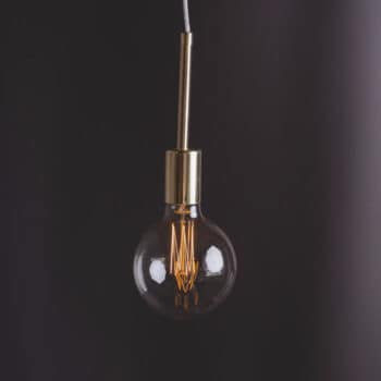 Gold Accent pendant with 125mm globe