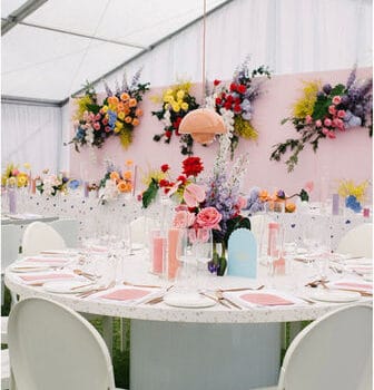 Pink Flower Pot Pendant display