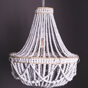 Chandelier - Beaded Bell - White